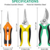 69ee28094becf02e3ecf539b09f8b437c8438f77ed6b51efd724a.jpg Garden Pruning Shears 3 Pack Gardening Shears Garden Scissors Stainless Steel Plant Flower Scissors Clippers Pruning Shears tijeras de jardinería
