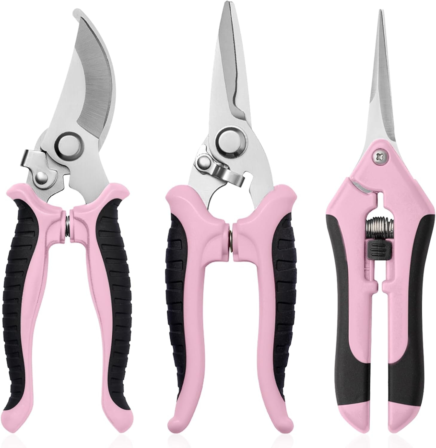 69ee280a8894889a640de5aeef75352dbde1e3e6323efa5003ed6.jpg Garden Pruning Shears 3 Pack Gardening Shears Garden Scissors Stainless Steel Plant Flower Scissors Clippers Pruning Shears tijeras de jardinería