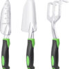 69ee2843f2cb13f4d9806adc50690af7695b25483a2e9904c72d9.jpg Garden Tools Set, 3 Pack Heavy Duty Gardening Tools Set Include Garden Shovel, Transplant Trowel and Hand Rake with Ergonomic Non-Slip Handle, Aluminum Alloy Lawn and Garden Hand Tools for Planting