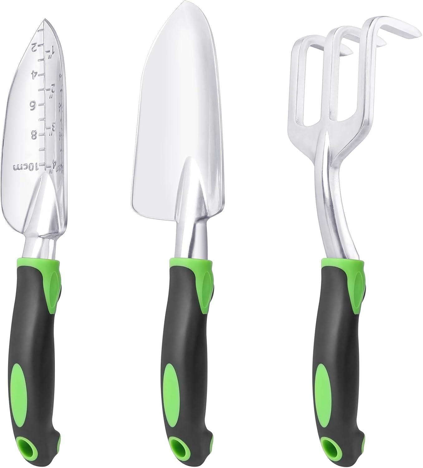 69ee2843f2cb13f4d9806adc50690af7695b25483a2e9904c72d9.jpg Garden Tools Set, 3 Pack Heavy Duty Gardening Tools Set Include Garden Shovel, Transplant Trowel and Hand Rake with Ergonomic Non-Slip Handle, Aluminum Alloy Lawn and Garden Hand Tools for Planting