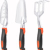 69ee28458c25f75c3744f94076c445ce2434575cefe1475c8df65.jpg Garden Tools Set, 3 Pack Heavy Duty Gardening Tools Set Include Garden Shovel, Transplant Trowel and Hand Rake with Ergonomic Non-Slip Handle, Aluminum Alloy Lawn and Garden Hand Tools for Planting