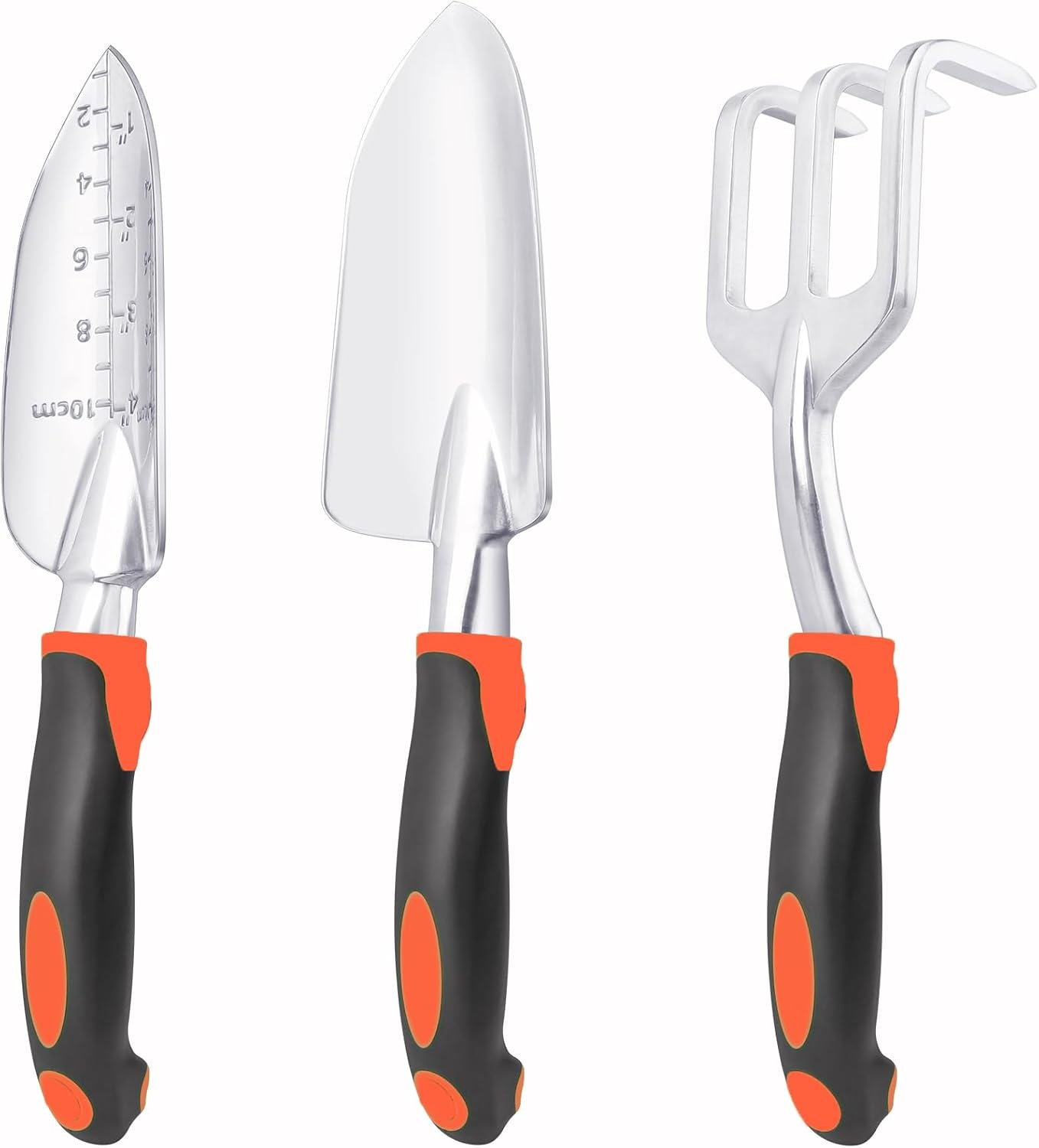 69ee28458c25f75c3744f94076c445ce2434575cefe1475c8df65.jpg Garden Tools Set, 3 Pack Heavy Duty Gardening Tools Set Include Garden Shovel, Transplant Trowel and Hand Rake with Ergonomic Non-Slip Handle, Aluminum Alloy Lawn and Garden Hand Tools for Planting