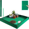 69ee291b6f6a6e50dcc3082ebf6241733981fb7364366e52ab986.jpg Repotting Mat for Indoor Plant Transplanting Control Mess, 26.8"X26.8" Waterproof Succulent Potting Mat Square Planting Tray Soil Change Mat Gardening Gifts for Plant Lovers