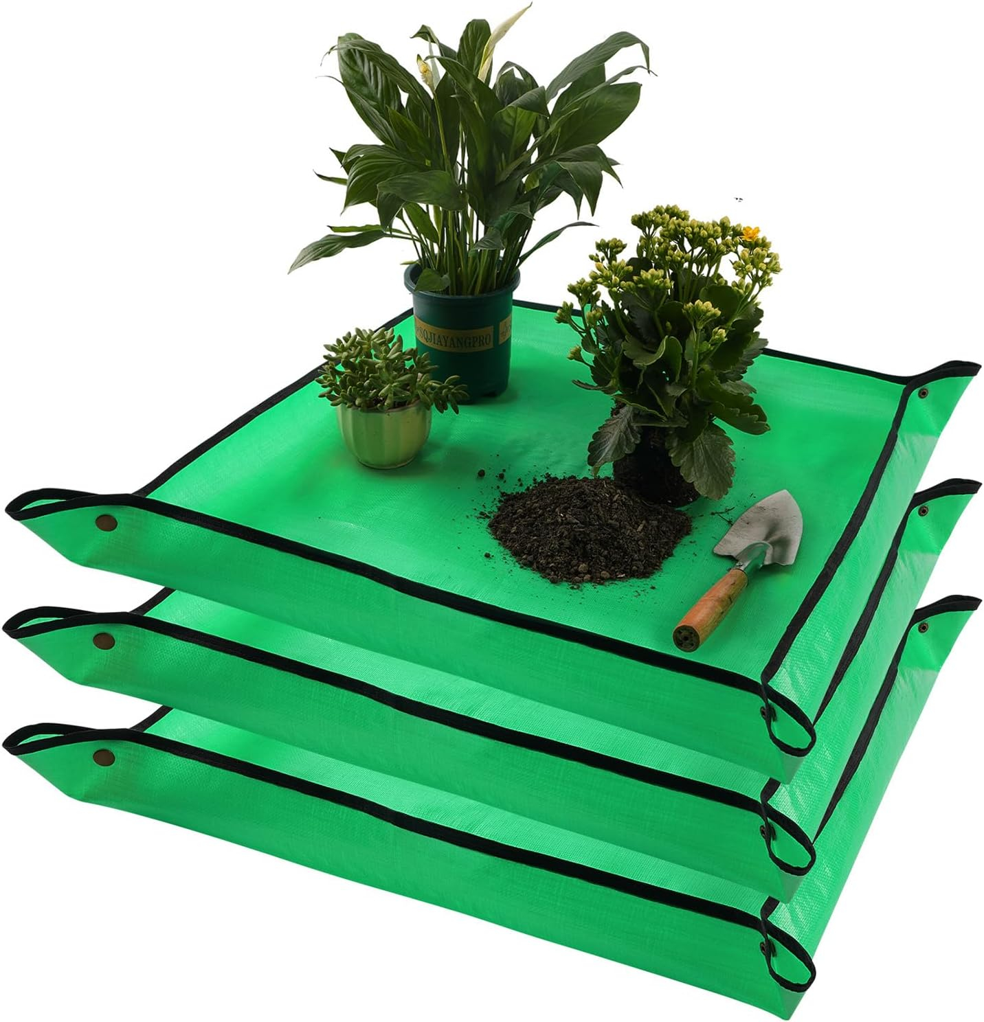 69ee291c4c40f8967271a67a316bbce5aee9c634f0044cf6aa4f7.jpg Repotting Mat for Indoor Plant Transplanting Control Mess, 26.8"X26.8" Waterproof Succulent Potting Mat Square Planting Tray Soil Change Mat Gardening Gifts for Plant Lovers