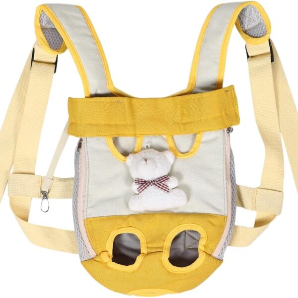 6abcb35d80f3fdf37b18bb431b59d2bf2aa0d9b1074b47b54b1d1.jpg Yellow and white canvas front pet carrier