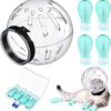 6abcb38e8aafaf32926d19a4cbfb739e29a6cc84246791b9b4866.jpg Cat grooming set with one transparent hood and four paw covers